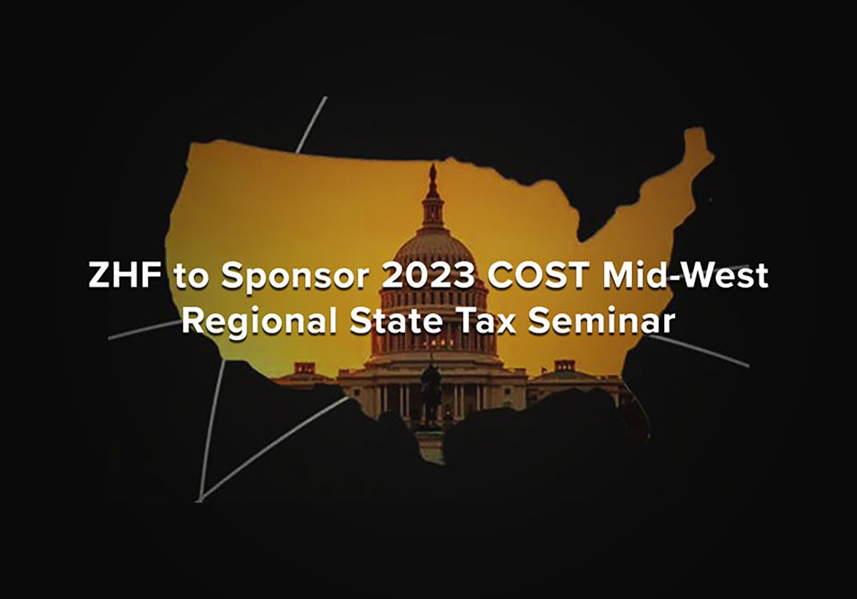 zhf to sponsor 2023 cost mid west regional state tax seminar img